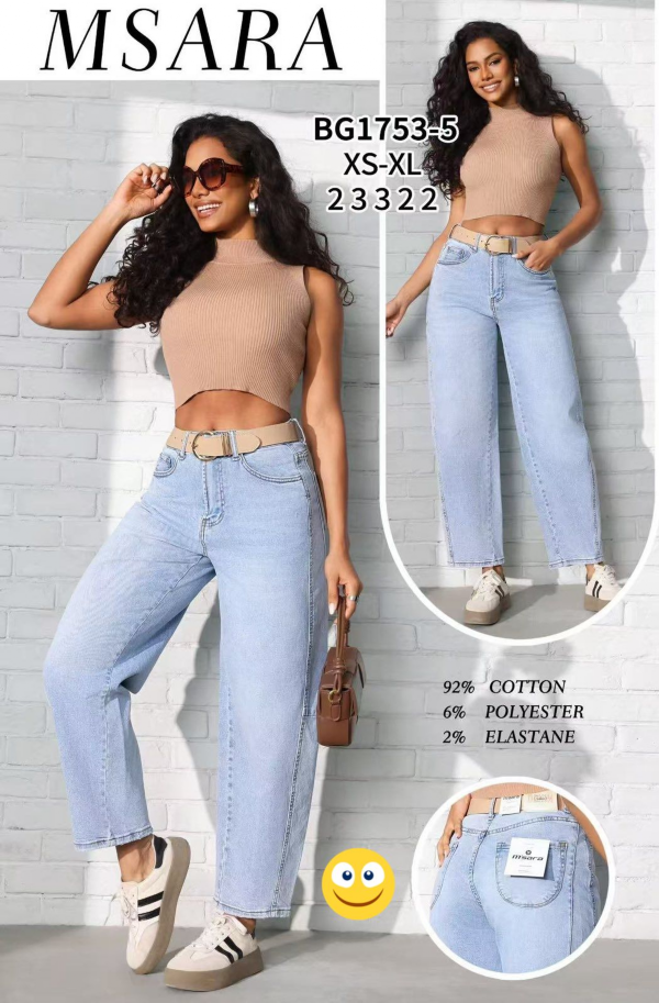 Spodnie damskie jeansy Roz XS-XL, 1 Kolor Paczka 10 szt